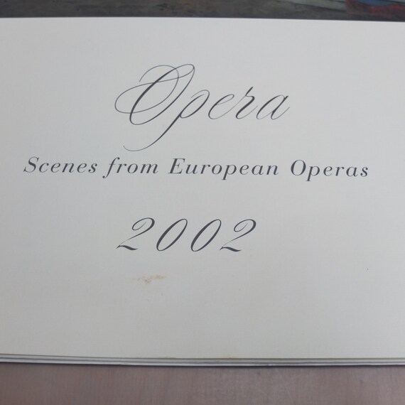 Opera Calendar 2002, 12 Sheets, 12 Opera Pictures - Etsy