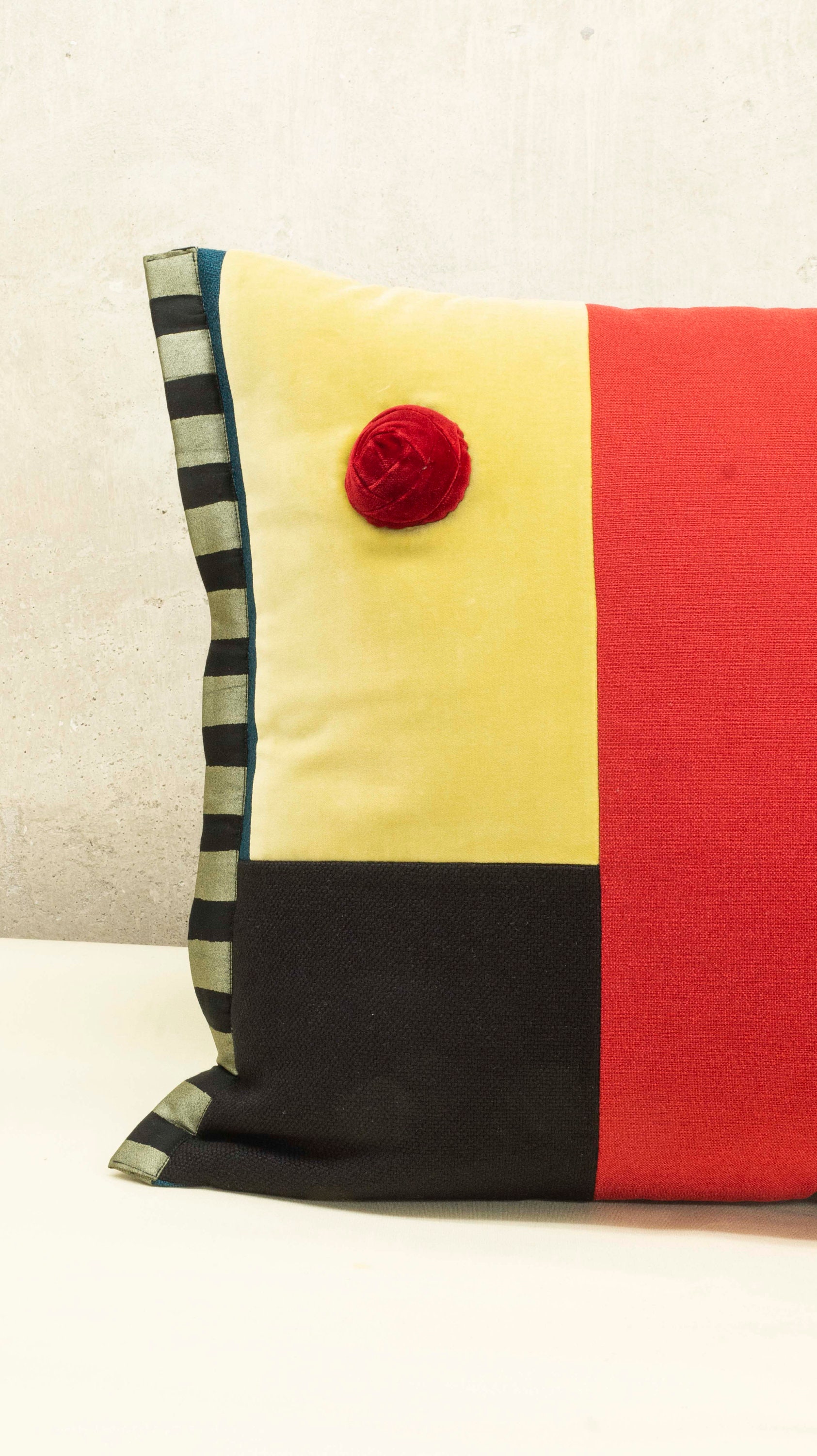 DUO 3 Cushions Made of Different Fabrics With Sewnin Velvet Etsy