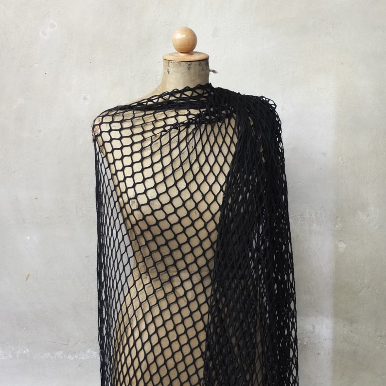 Black Cotton Mesh Fabric for High-quality Fashion - Etsy