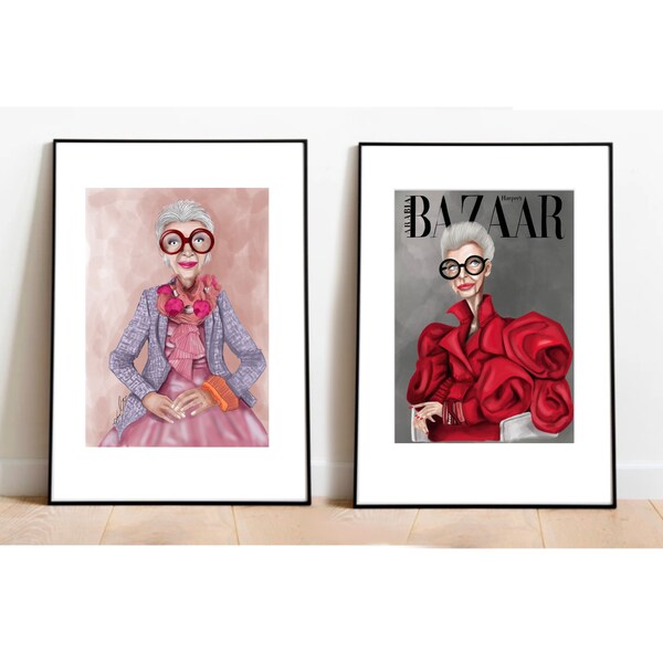 Iris Apfel Art Etsy