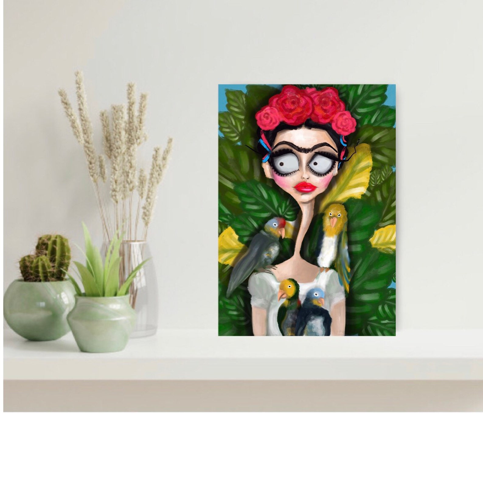 Frida Khalo Io e i miei pappagalli | Etsy