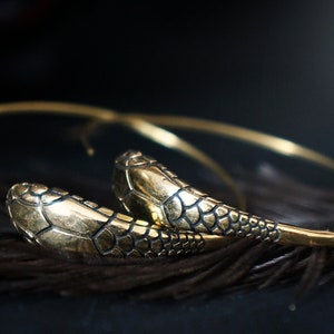 Large Snake Hoop Earrings, Golden Snake Earrings, Snake Jewelry, Snake Head, Python, Viper, NICKEL FREE/LEAD FREE, Reptile Earrings