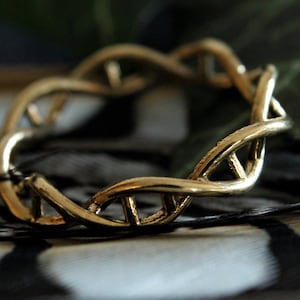 DNA Ring, Brass Ring, NICKELFREE, DNA Jewelry, Genetic Ring, Deoxyribonucleic Acid, Curved Ring, Deoxyribonucleic Acid, Festivals