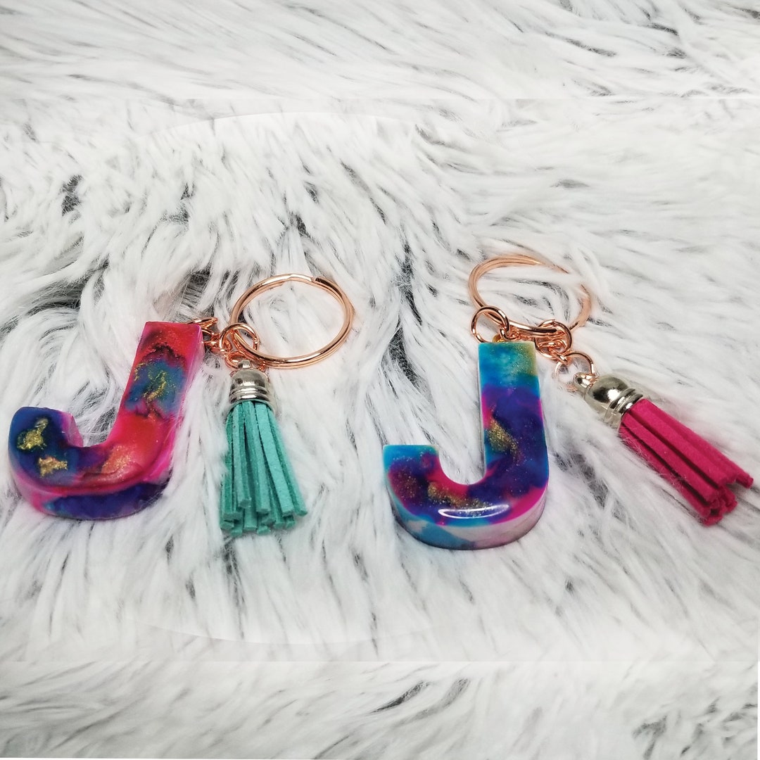 Letter Key Chains Etsy
