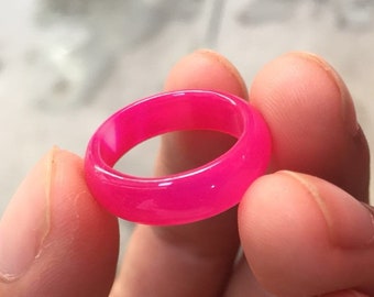 Pink Jade Ring | Etsy