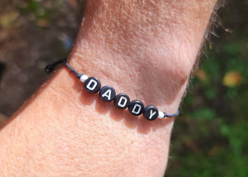 Daddy Sliding Knot Bracelet Father's Day Men's Etsy