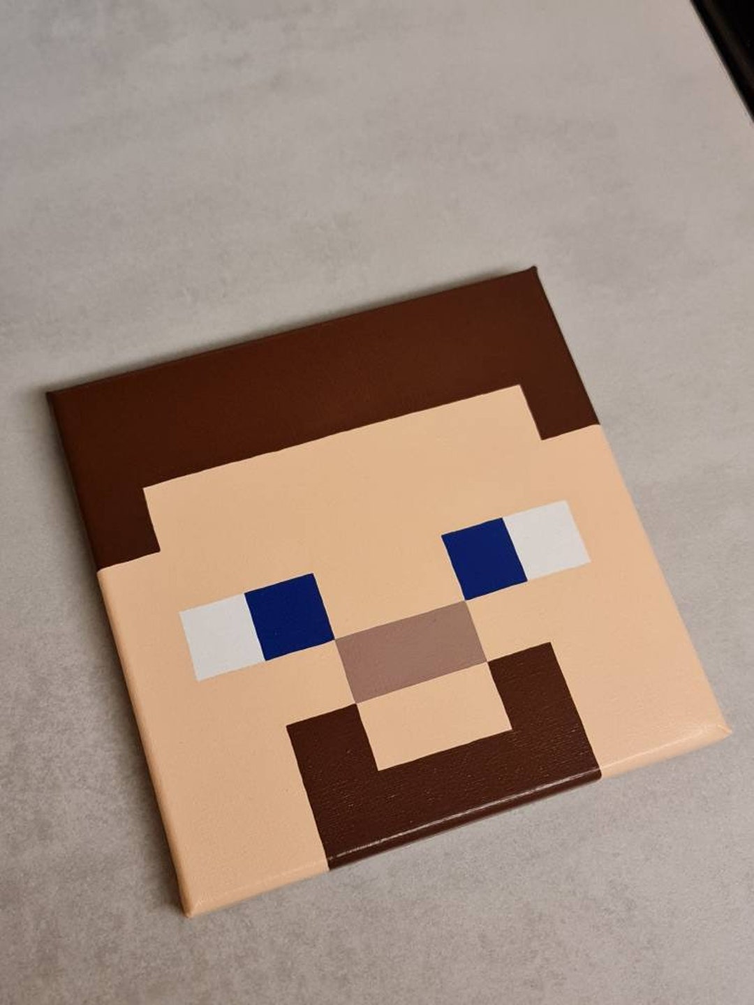 Minecraft Canvas Steve Hand Painted - Etsy