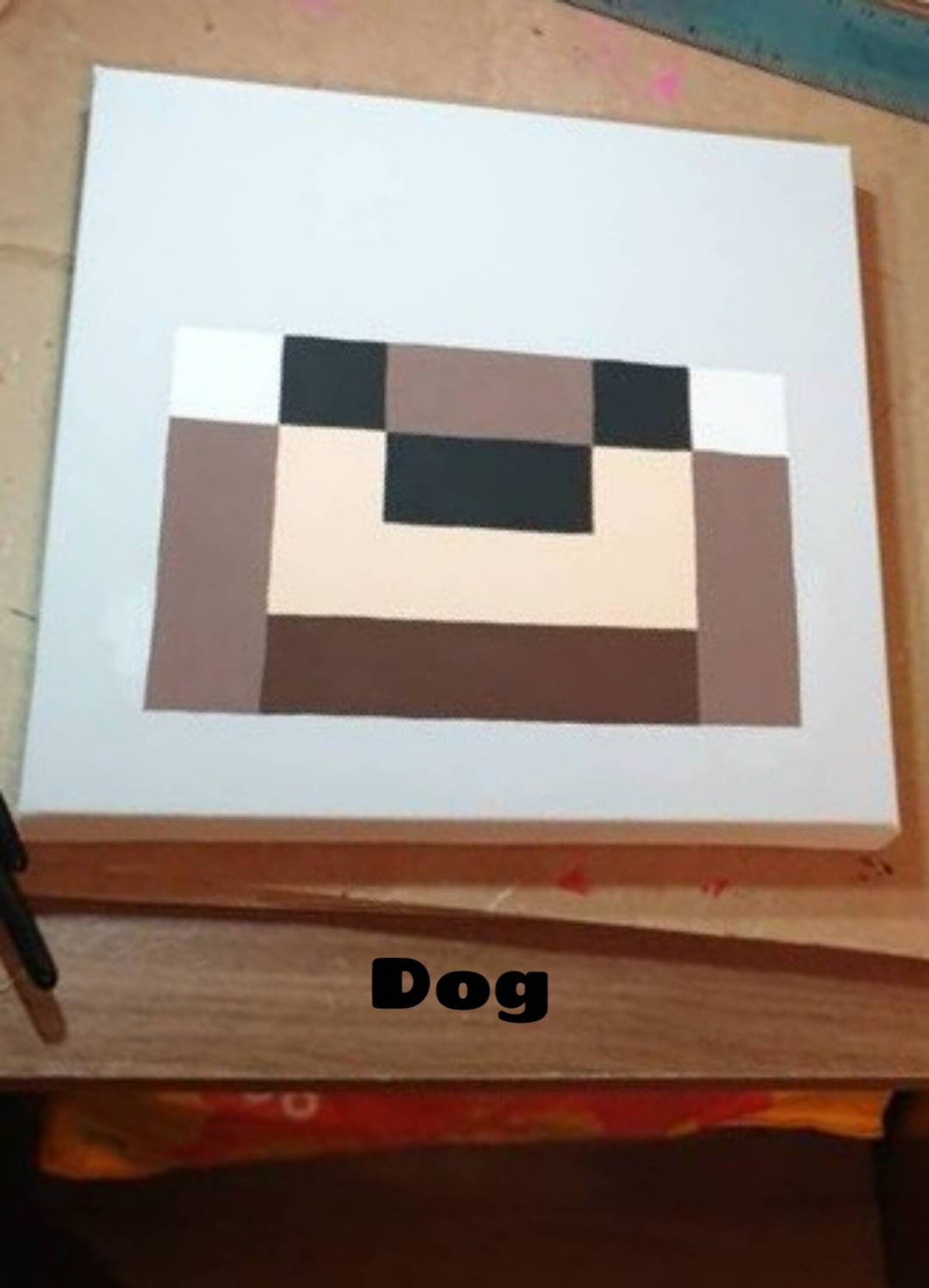 Minecraft Canvas hand painted Minecraft inspired wall art Etsy