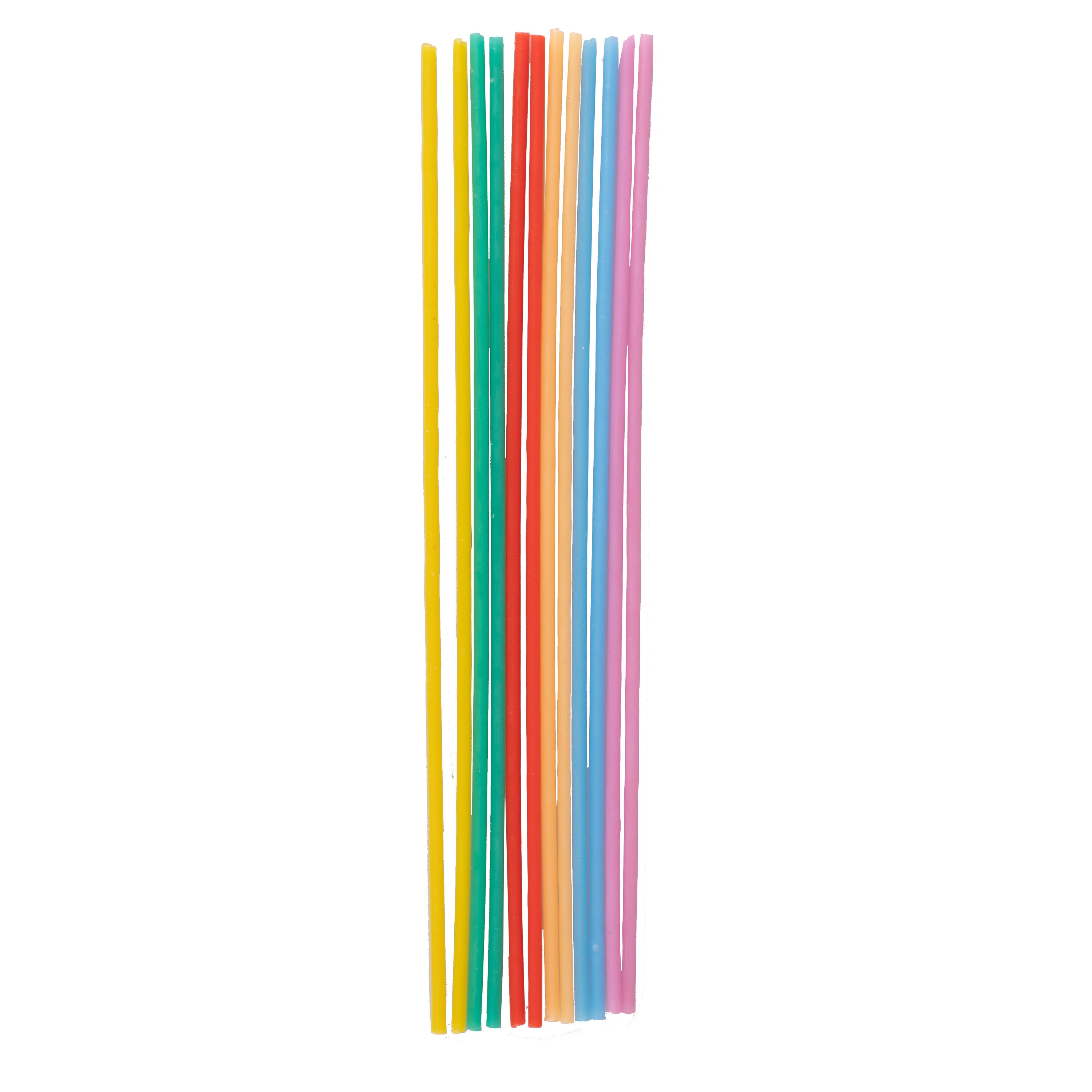 Bright Rainbow Coloured Tall Skinny Candles Long Thin Candles Etsy