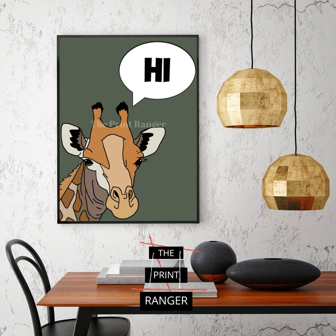 Impression dart de girafe impression impression numérique Etsy France