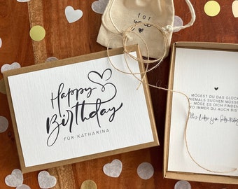 Geschenkverpackung - happy birthday -  | Geschenkbox | Geschenk zum Geburtstag  | Geldgeschenk | individuell & personalisiert mit Namen