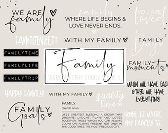 Autocollants d'histoires Instagram | Famille Vie de famille Famille