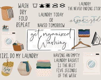 get organized - Laundry | Laundry StickerI Instagram Story Sticker | Household