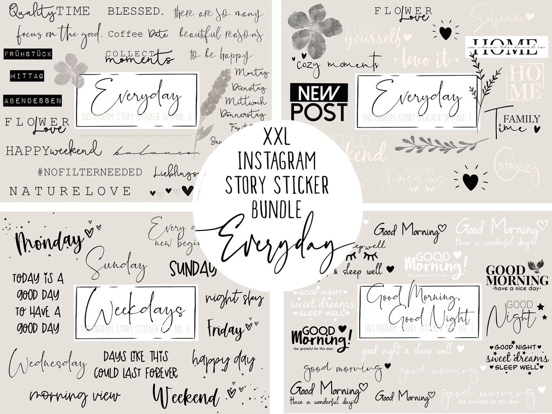 Save Now: Everyday Bundle | XXL Set Instagram Story Stickers | Everyday ...