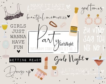 Instagram Story Sticker | Party, Girls Night, mädelsabend, Friends, friendship, Freundschaft, best friends, Freunde, Friends, Mädels, Girls