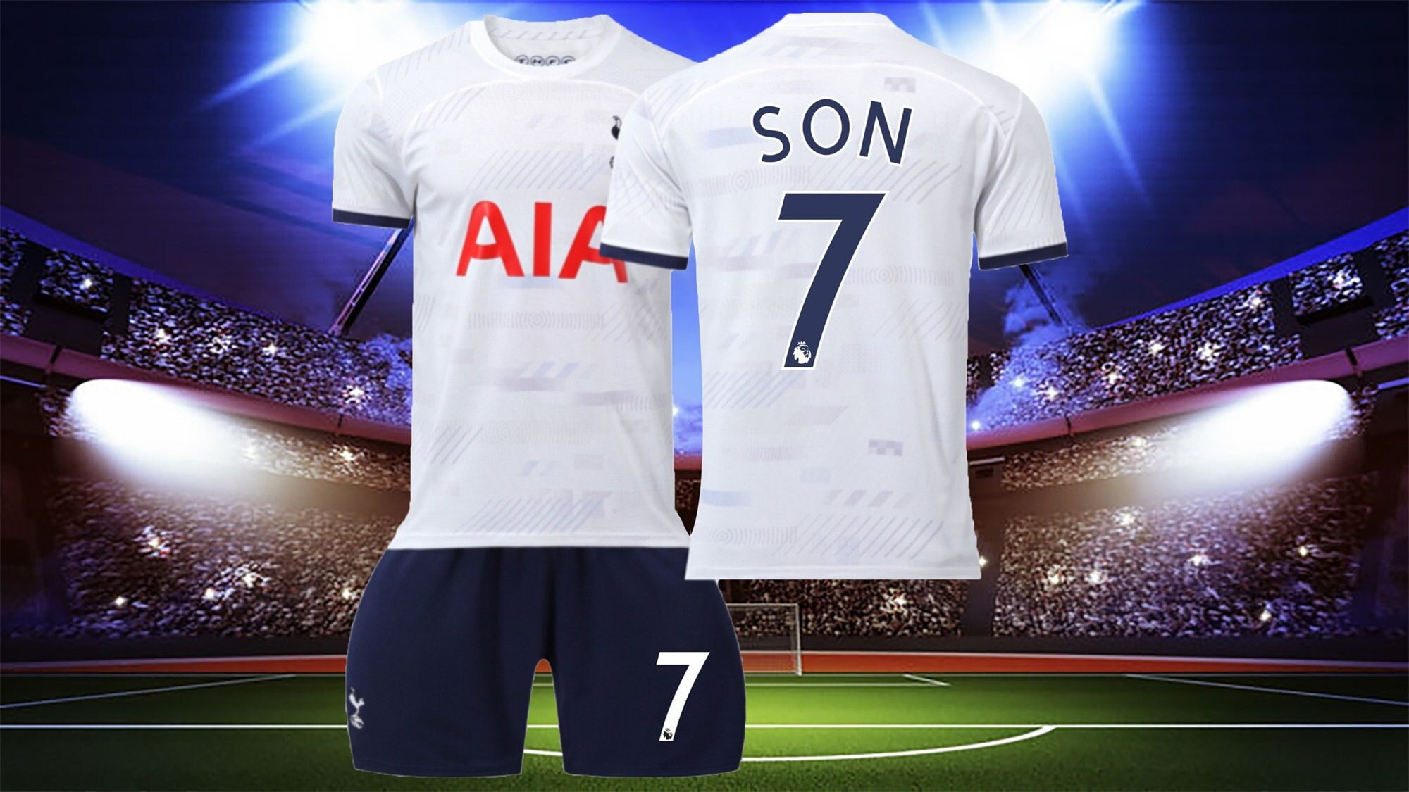 Buy Official 2022-2023 Tottenham Little Boys Third Mini Kit (SON 7)