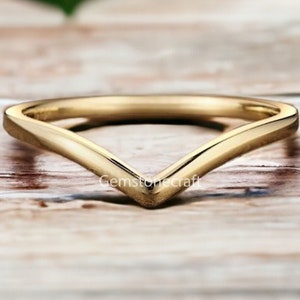 Gold v shaped ring Etsy