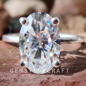 4.00 TW, OVAL Ring, Oval Engagement Ring, Oval Moissanite Ring, Oval Cut Moissanite Ring, Oval Shape Diamond Ring, Moissanite Ring GR559