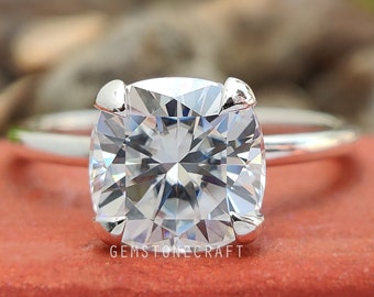 Kussen Moissanite Ring, 2,00 TW, Kussen Ring, Kussen Verlovingsring, Kussen Moissanite Ring, Kussen Diamond Ring, Moissanite Ring GR563