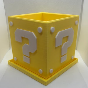 Question Mark storage box/planter with tray