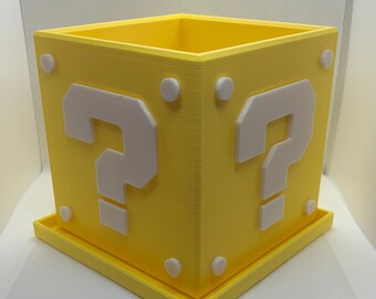 Question Mark storage box/planter with tray
