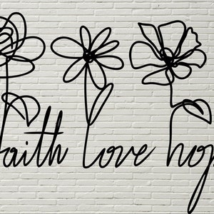 Glauben Hoffnung Liebe Svg #1 Glauben Svg, Hoffnung Svg, Liebe Svg, christian Svg, Shirt-Design, SVG für Cricut, Silhouetten Dxf Aufkleber, Schablone, PNG PDF