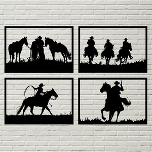 Cowboy DXF Bundle, Cowboy SVG, Cowboy Plotterdatei, Plotterdatei, Western Dxf, Plotterdatei