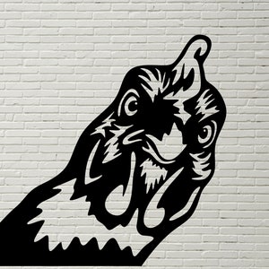 Angry Chicken SVG, Silhouette dxf, Peeking SVG for Cricut, Farm life clipart, fer on, laser cut, vinyl shirt design, dxf file for plasma