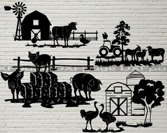 Download Farm Scene Svg Etsy PSD Mockup Templates