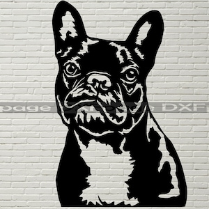 Französische Bulldogge SVG, Hund Laser geschnitten, Silhouette Dxf, Hund SVG-Dateien für Cricut, Französisch Bulldogge Clipart, Hund geschnitten Datei, Vektor Hund Vinyl, cnc Png