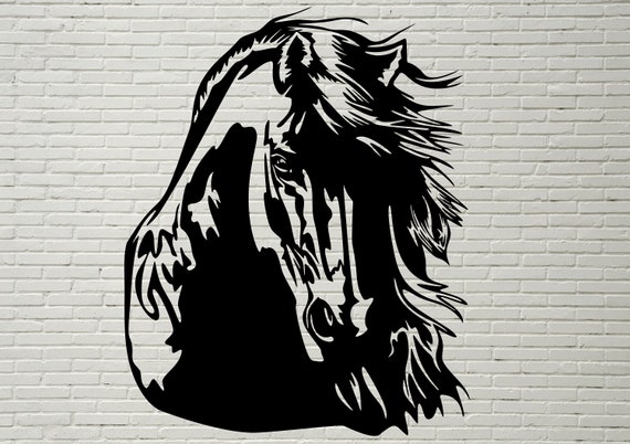 Horse Svg Cut File Horse Head Svg Silhouettes Dxf Horse Svg Etsy