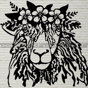 Svg di pecora, svg di agnello divertente, fattoria Taglia file, Silhouettes file dxf, File di cricut pecore, animali da fattoria, Clipart di pecore, disegno in vinile, Plotter, png