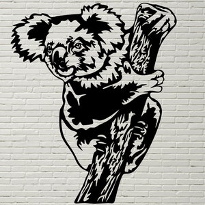 Koala gesneden SVG-bestand: Australia Wildlife Clipart (digitaal bestand)
