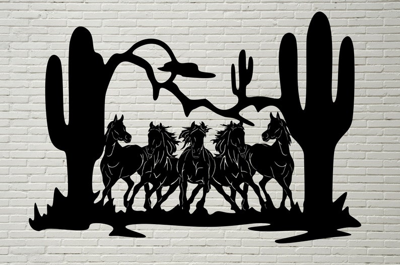 Download Horses SVG DXF Horse clipart Western laser cut plasma cnc ...