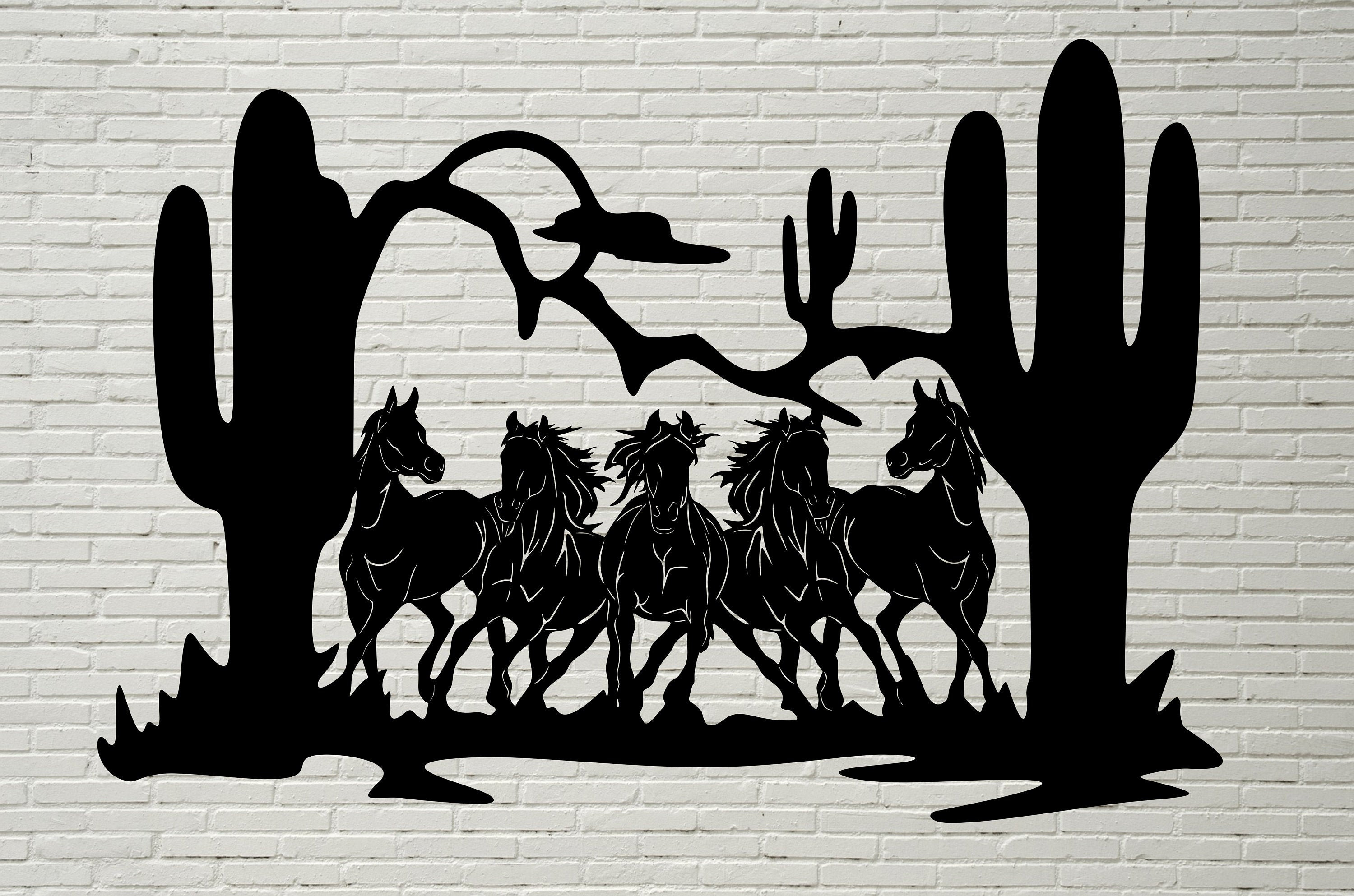 Horses SVG DXF Horse clipart Western laser cut plasma cnc Etsy