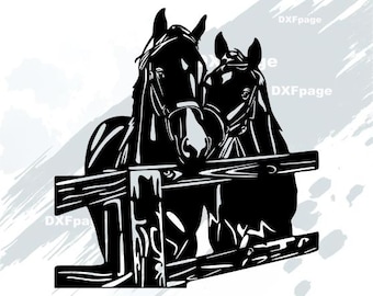 Horse SVG DXF laser cut file, Cricut, Plasma cnc, Farm animal, Metal sign, wood decor  (Digital Download)