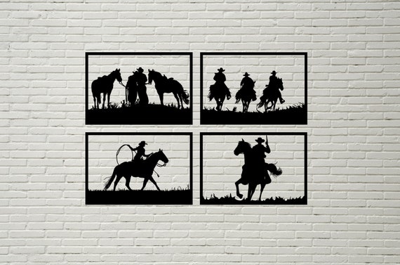 Cowboy DXF Bundle, Cowboy SVG, Cowboy Cut Files, Files for Cricut, dxf files, dxf files for plasma, wall decor, Western dxf, files for cnc