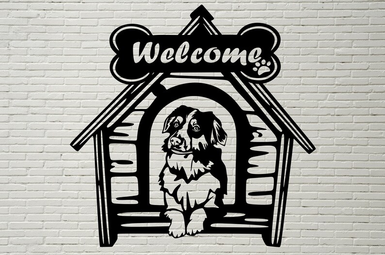 Download Border collie svg Dog SVG welcome svg dxf SVG Files for | Etsy