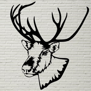 Reindeer SVG, lustige Weihnachten Hirsch geschnitten Datei, Silhouetten Dxf, Dateien für Cricut, Reinde Clipart, druckbare Kunst, Dxf-Datei für Laser, cnc