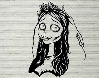 Corpse Bride SVG, Halloween svg, corpse bride cut file, svg for cricut, Silhouette Dxf file, Printables art, Halloween Decor Tshirts design