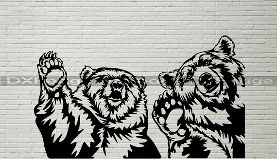 Download Bear SVG Funny Wild Animal cut file dxf for plasma Grizzly | Etsy