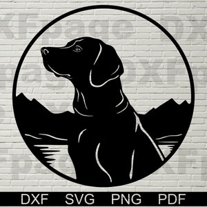 Labrador SVG, Silhouette Dxf, Hund SVG-Dateien für Cricut, Labrador Clipart, Png geschnitten Datei, Vektor, Labrador Vinyl Shirt Design