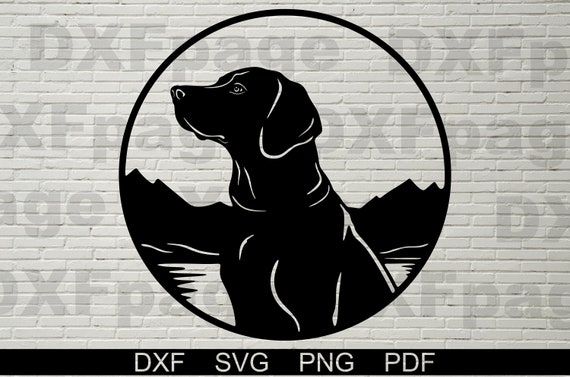 Labrador SVG, Silhouette dxf, Dog SVG files for Cricut, Labrador clipart, png Cut file, vector,  Labrador vinyl shirt design