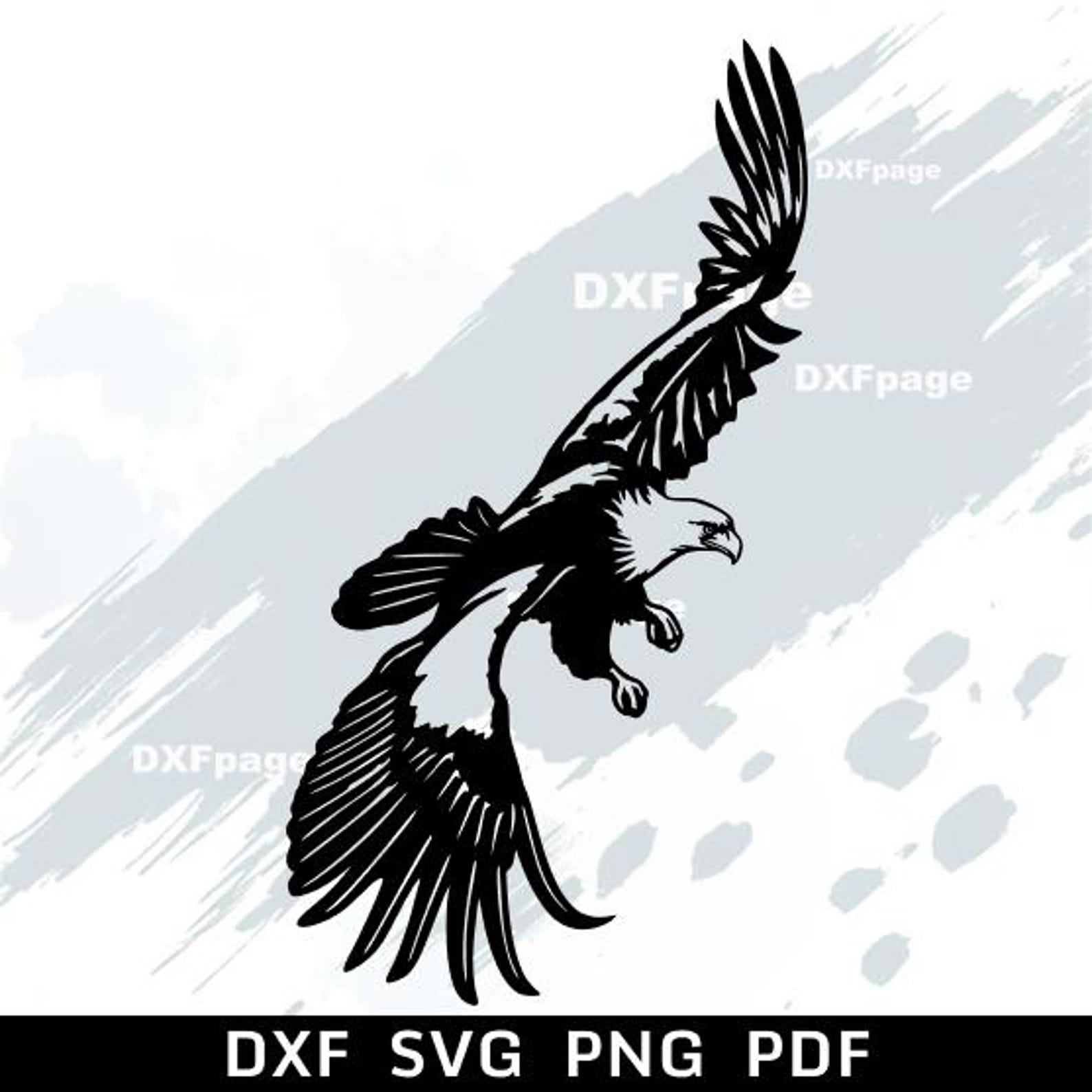 Eagle SVG Laser Cut File, DXF, Cricut, American Eagle Clipart, Vector ...