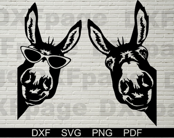 Donkey Svg, Funny Donkey Svg, Donkey Peeking Svg, Farm Animal Peeking ...