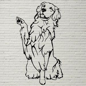 Golden Retriever SVG, Silhouetten dxf, Hond SVG Bestanden voor Cricut, retriever clipart, hond Cut bestand, Afdrukbare kunst, vector vinyl shirt ontwerpen