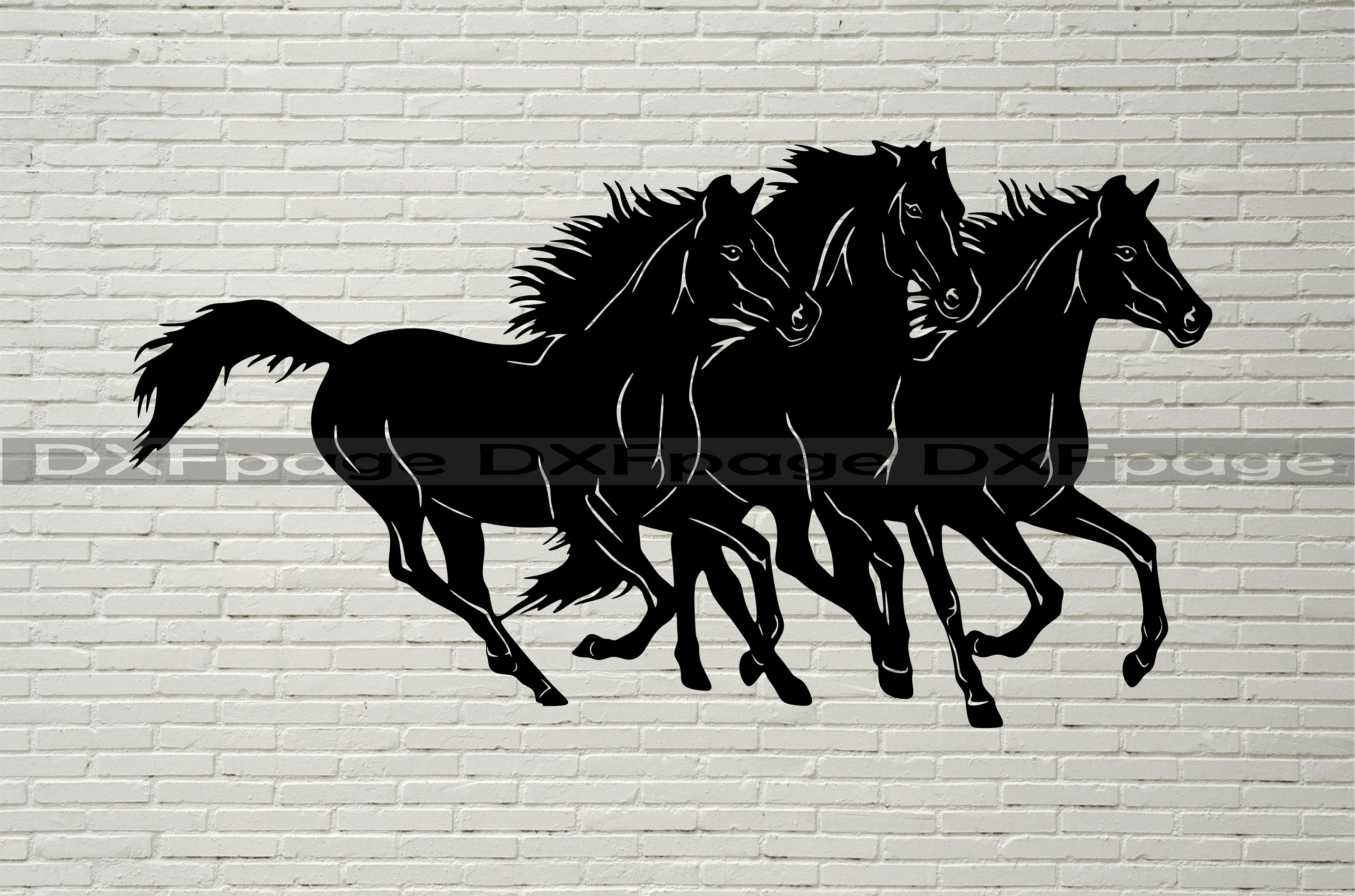 Wild Horses DXF Horse Clipart SVG Animals Cut File for Etsy Australia