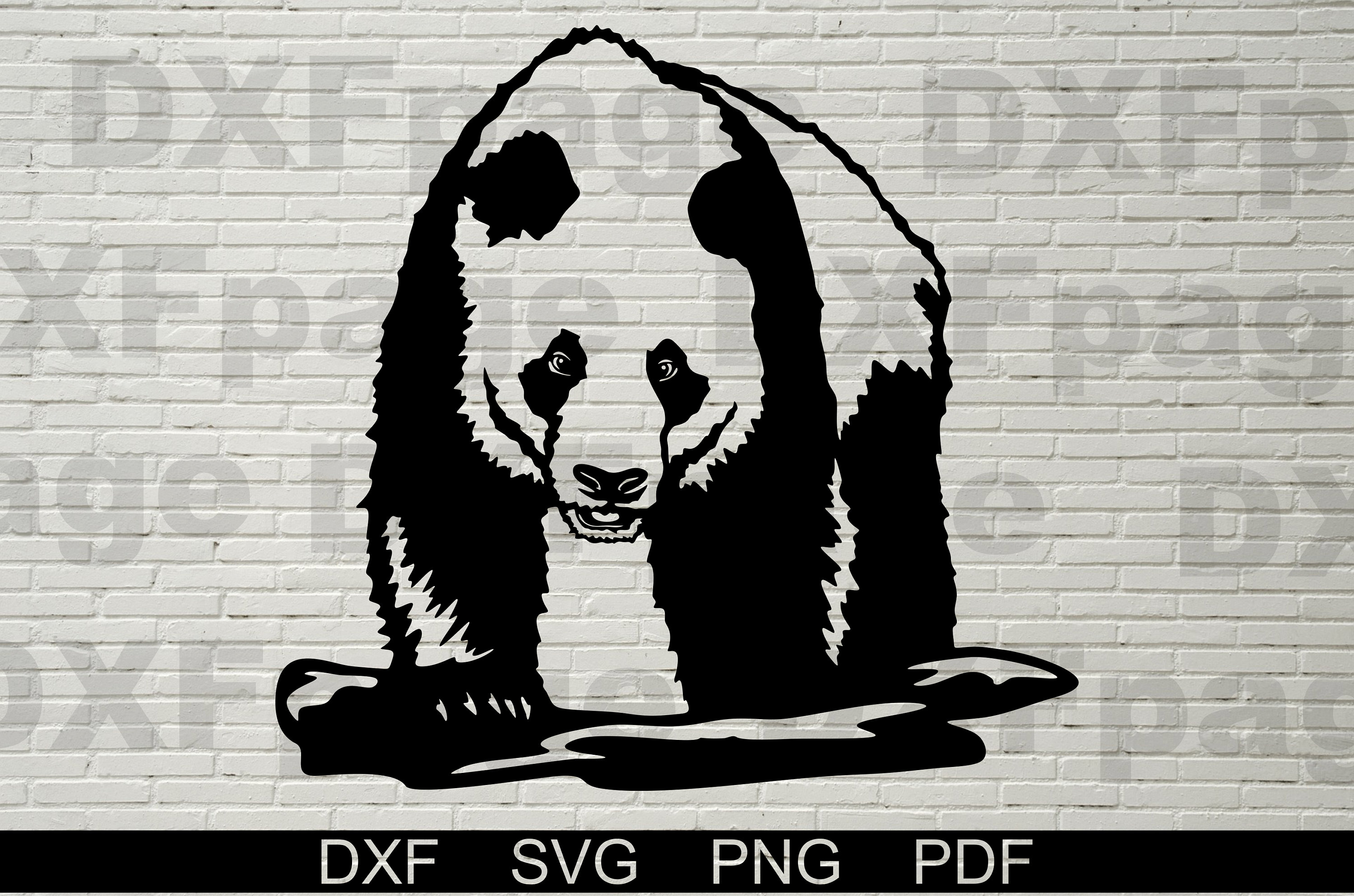 Panda Svg, Animals Cut File for Laser, Dxf for Plasma, Panda Bear Cnc ...
