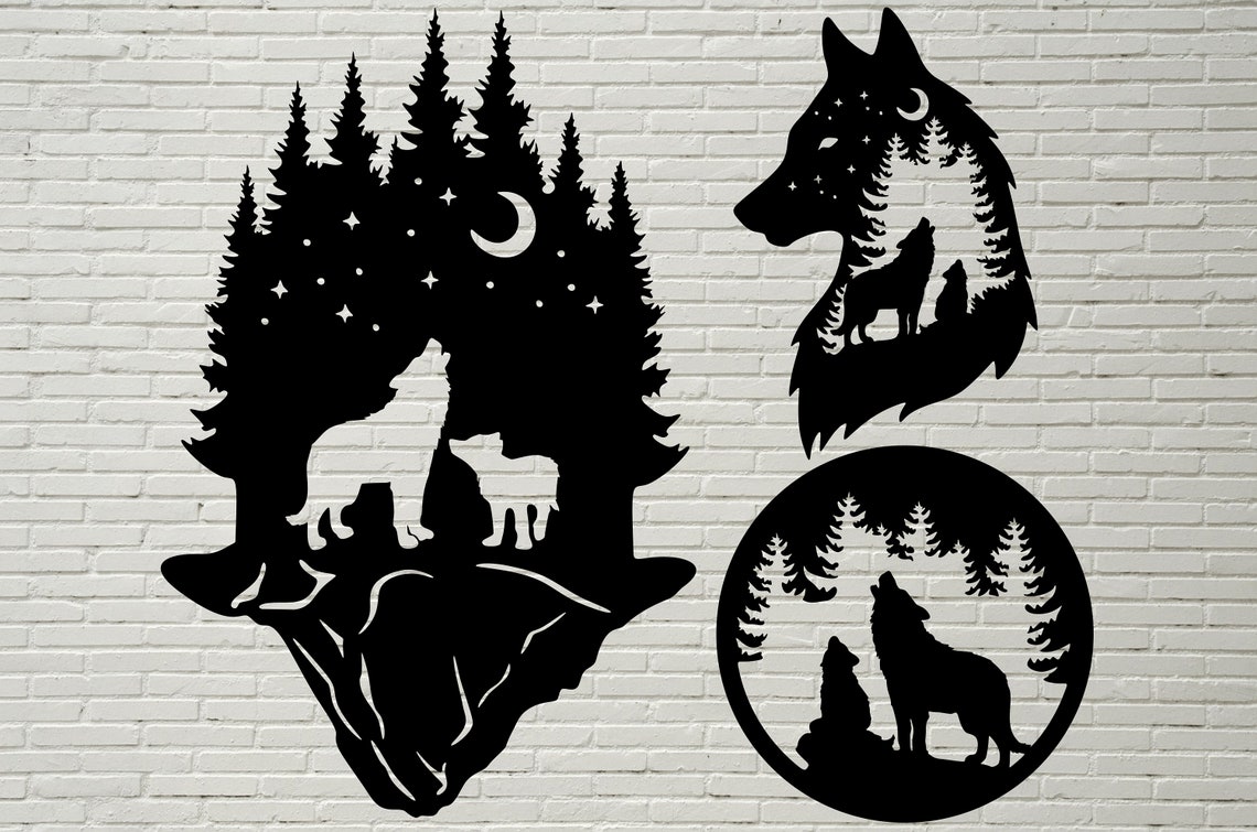 Wolf SVG DXF Animals Cut File for Laser Dxf for Plasma Etsy UK