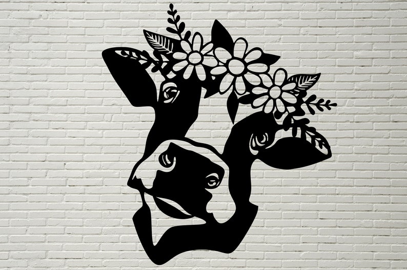 Free Free 174 Flower Silhouette Highland Cow Svg SVG PNG EPS DXF File